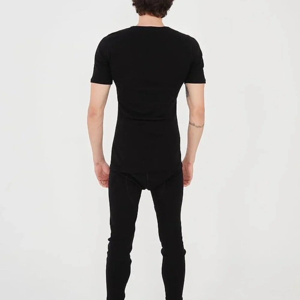 Mens Winter Ultra-Soft Fleece Lined Thermal Top & Bottom Underwear Set Size XL